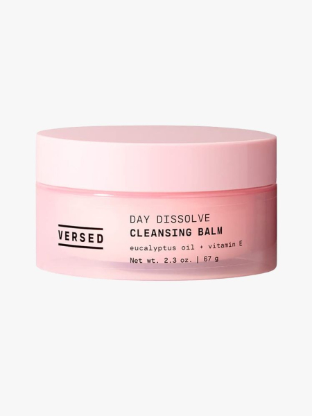 Versed Day Dissolve Cleansing Balm in branded tub component on a light gray background
